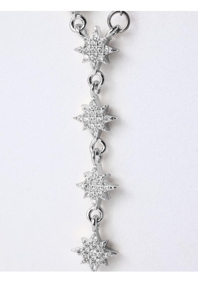 Jimmy Key Jimmy Key Gümüş Rengi Yıldız Detaylı Zarif Y Kolye 6sw428828161
