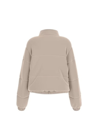 Guess Couture Taşlı Regular Fit Dik Yaka Kadın Mont V4bl03k0232 Bej