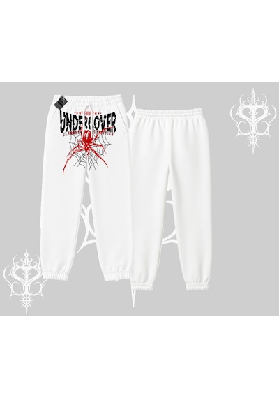 Beyaz Lastikli Eşofman Altı Spider Undercover Beyaz