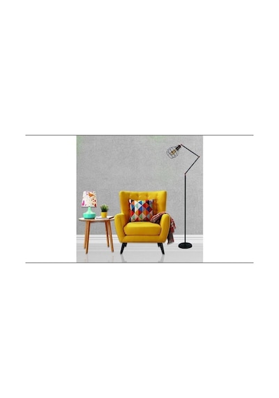 Rsylight Akrobatik Mafsallı Retro Rustik Kafesli Siyah Köşe Lambası Lambader
