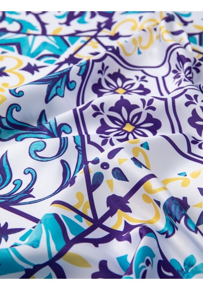 Koton Bandana Floral Baskılı Parlak Mavi 3sak50061aa 3SAK50061AA620 Mavi