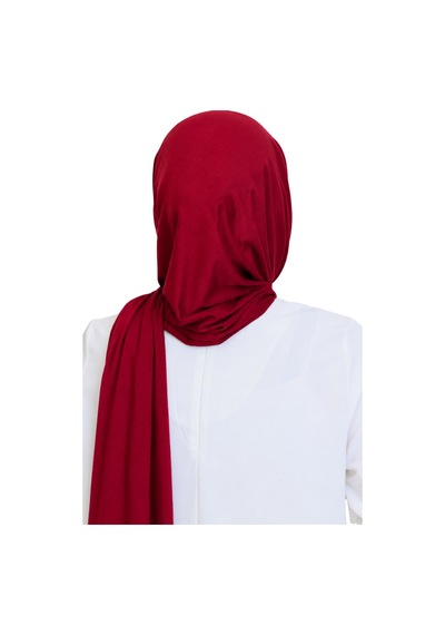 Modish Group Penye Boyun Kapamalı Şal Başörtü Hazır Giyim Turban Esnek Jersey Şal Bordo