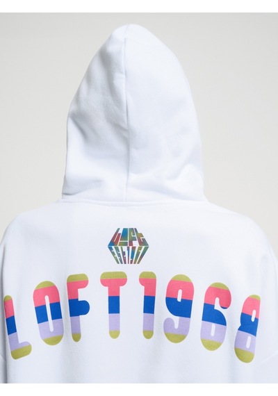 Oversize Kadın Sweatshirt Beyaz