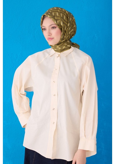 Belli Saf İpek Eşarp 4118d Twill -88 Yeşil