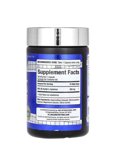 Allmax N.a.c - 60 Veggie Capsules - Immune Support & Free Radical Protection - 60 Servings