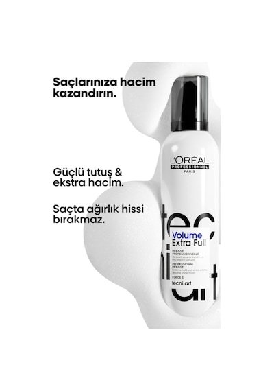 L'Oréal Professionnel Techni Art Full Volume Extra Ekstra Hacimlendirici Saç Köpüğü 250 ML