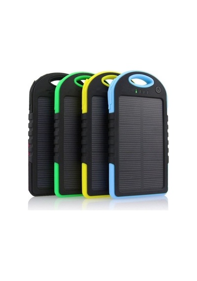 10000 Mah Güneş Enerjili Solar Powerbank Siyah Karışık