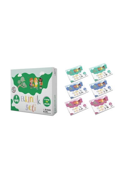 Akademik Zeka 3 Yaş Etkinlik Seti ( 6 Kitap 196 Etkinlik)