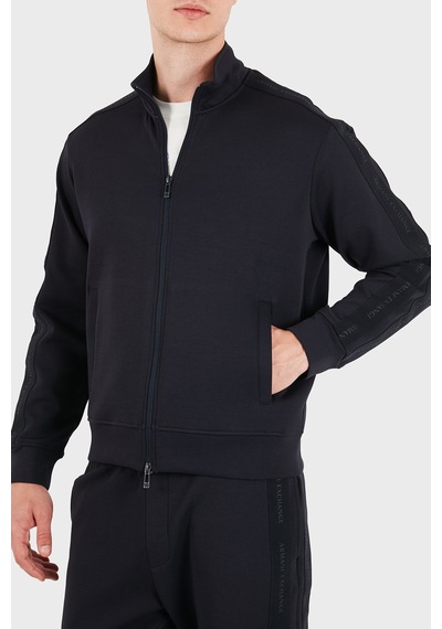 Armani Exchange Pamuk Karışımlı Dik Yaka Fermuarlı Sweat Erkek Sweat Xm003144 Af13047 Ub101 Lacivert
