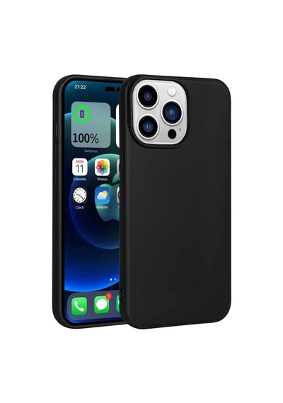 Apple iPhone Uyumlu 14 Pro Max Kılıf Zore Premier Silikon Kapak Siyah