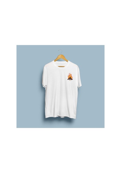 Bahriyeli Collection Oversize Kamp Ateşi / Gezgin Tasarım Unisex T-shirt Beyaz Bahriyeli Collection Oversize Kamp Ateşi / Gezgin Tasarım Unisex T-shirt Beyaz
