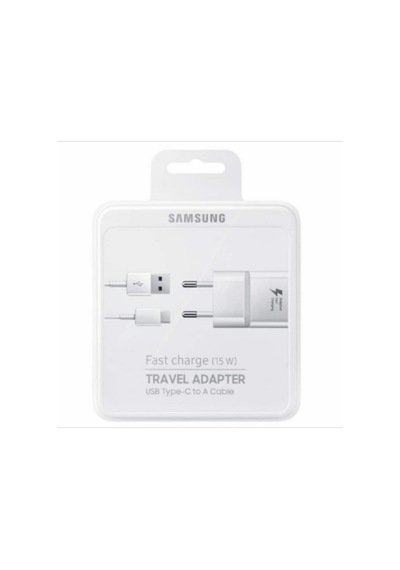 Samsung Uyumlu Hızlı Şarj Cihazı + Usb Type-C Kablo Beyaz-Note 4