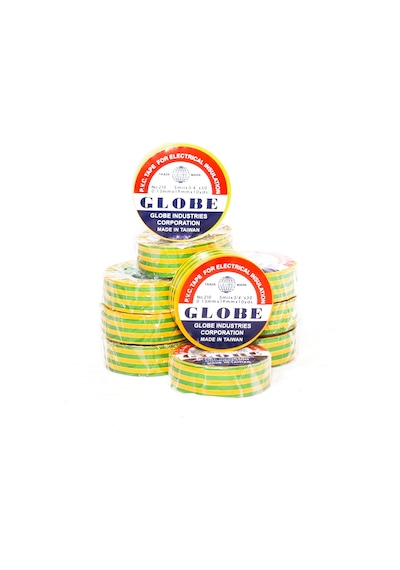 Globe Pvc Elektrik İzolasyon Bant "0.13x19x10yrds" Sarı-yeşil