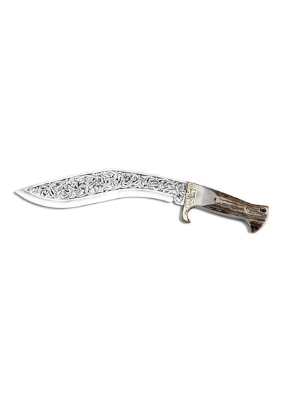 Bora 512 Bg2 Kukri Geyik Boynuzu Sap Gravürlü Kamp Bıçak Çok Renkli