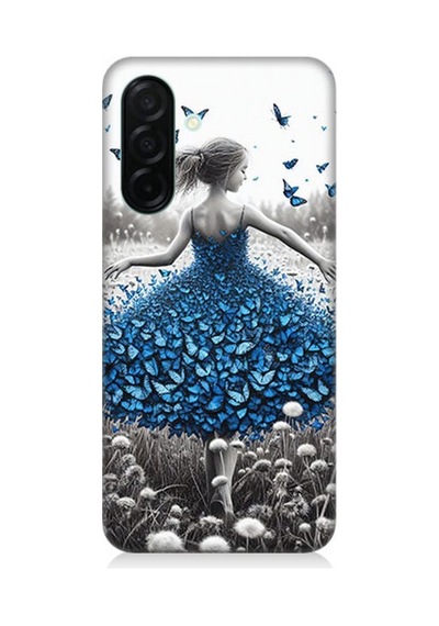 Samsung Galaxy A36 Uyumlu Kelebekli Elbise Rüyası Desenli Silikon Kılıf Çok Renkli