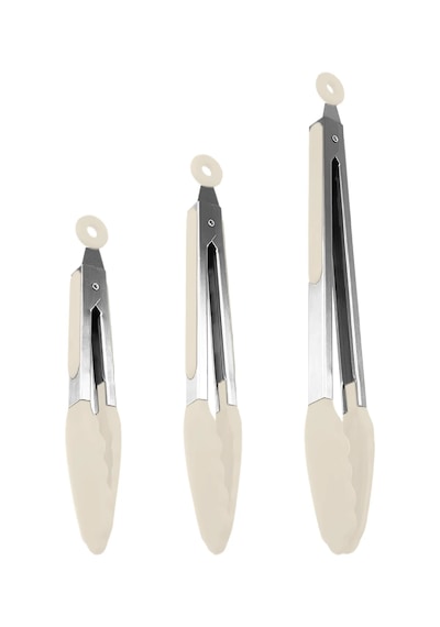 Midori Metal Saplı Silikon Uçlu Kilit Sistemli 3lü Maşa Seti
