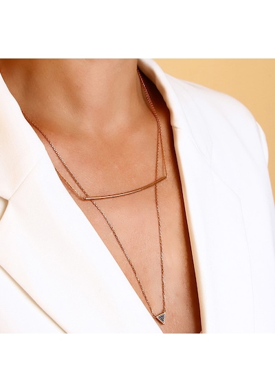 Kuyumcudukkani Karışık Parçalı Kolye-37261-r Rose Gold