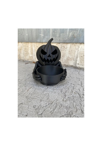 Alvera Decor Balkabağı Kabartmalı Dekoratif Kase Cadılar Bayramı Şekerlik Çerez Kuruyemiş Sunum Kabı