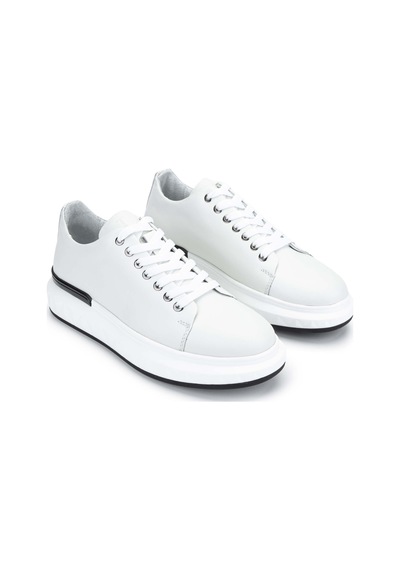 Tamer Tanca Erkek Hakiki Deri Beyaz Sneakers & Spor Ayakkabı 381 19669 Erk Ayk Y24 Beyaz Beyaz