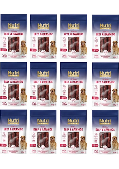 Nutri Canin Rawhide Sığır Etli Köpek Ödülü 80 Gr. X 12 Adet