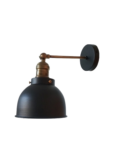 Dylight Retro Siyah Metal Dekoratif Mafsallı Duvar Aplik-dy1155