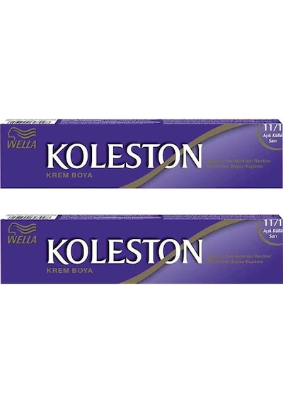 Koleston Tüp Saç Boyası 11/1 Açık Küllü Sarı X 2 Adet