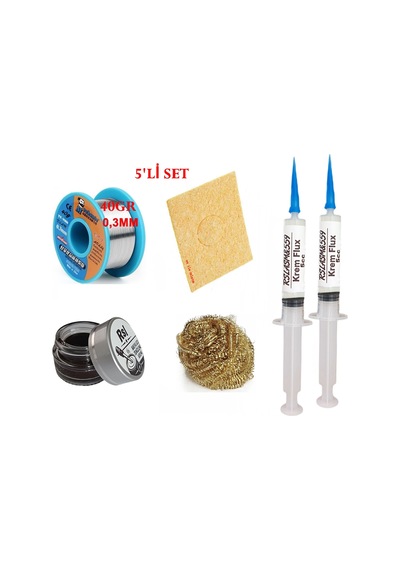 Mechanic Lehim Teli 0,3mm 40gr Havya Uc Temizleyici Rslasm Flux Lehim Toplama Seti St06
