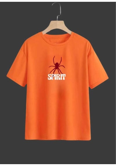 Kozia Outdoors Malkoçbey Spırınt Baskılı Overisze Unisex Basic T-shirt Turuncu