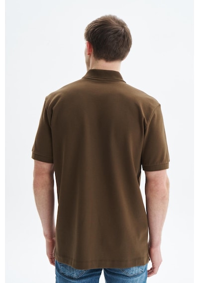 AR-MA Arma Erkek Regular Fit Basic % 100 Pamuk Pike Polo Yaka Tişört Y29374354502 Kahverengi