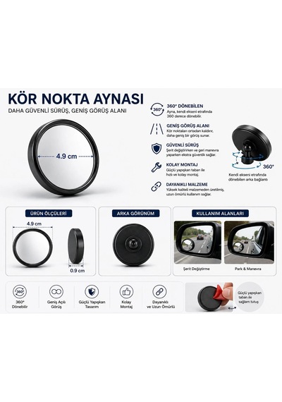 Kör Nokta Aynası Çerçeveli Result -mrr-581