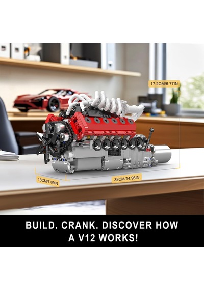 Mould King V12 Engine Model Kit +1366 Parça
