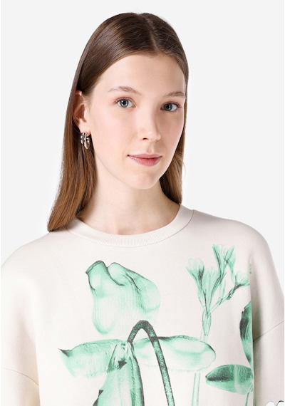 Colins Comfort Fit Kadın Ekru Sweatshirt Cl1067257 Q1.v2 Ecr Ekru