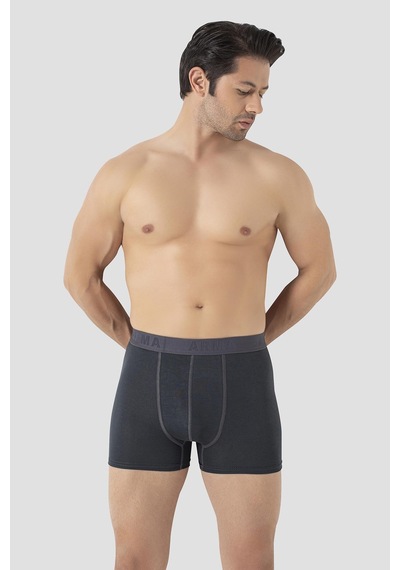 Arma Yıldız Erkek Bambu Büyük Beden Boxer Füme 10'lu Paket Füme