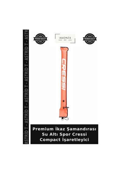 Premium İkaz Şamandırası Su Altı Spor Cressi Compact İşaretleyici Orange