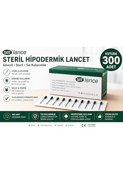 Set İnject Tıpset Steril Siyah İğne Ucu-300 Adet