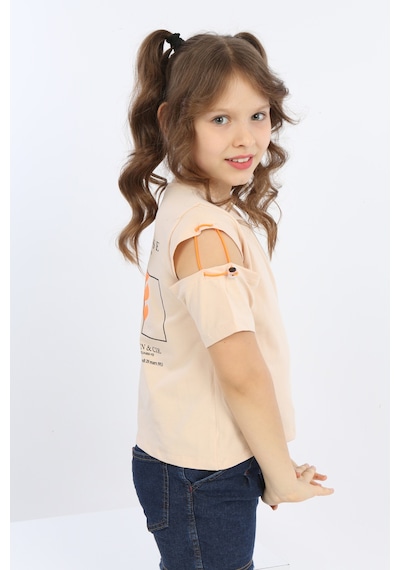 Toontoy Kids Toontoy Kız Çocuk Matısse Baskılı Tişört Ekru