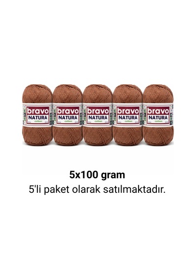 Natura Cotton Kiremit 506 Pamuk İplik 100gr 200mt Örgü İpi Amigurumi İpi