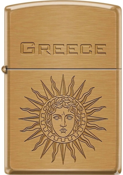 Zippo Greece Sun God Helios Dizayn Çakmak Sarı