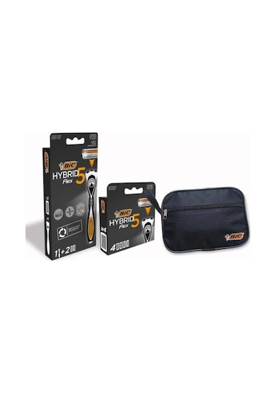 Bic Flex 5 Tıraş Bıçağı + Yedek Tıraş Bıçağı 6'lı + Çanta
