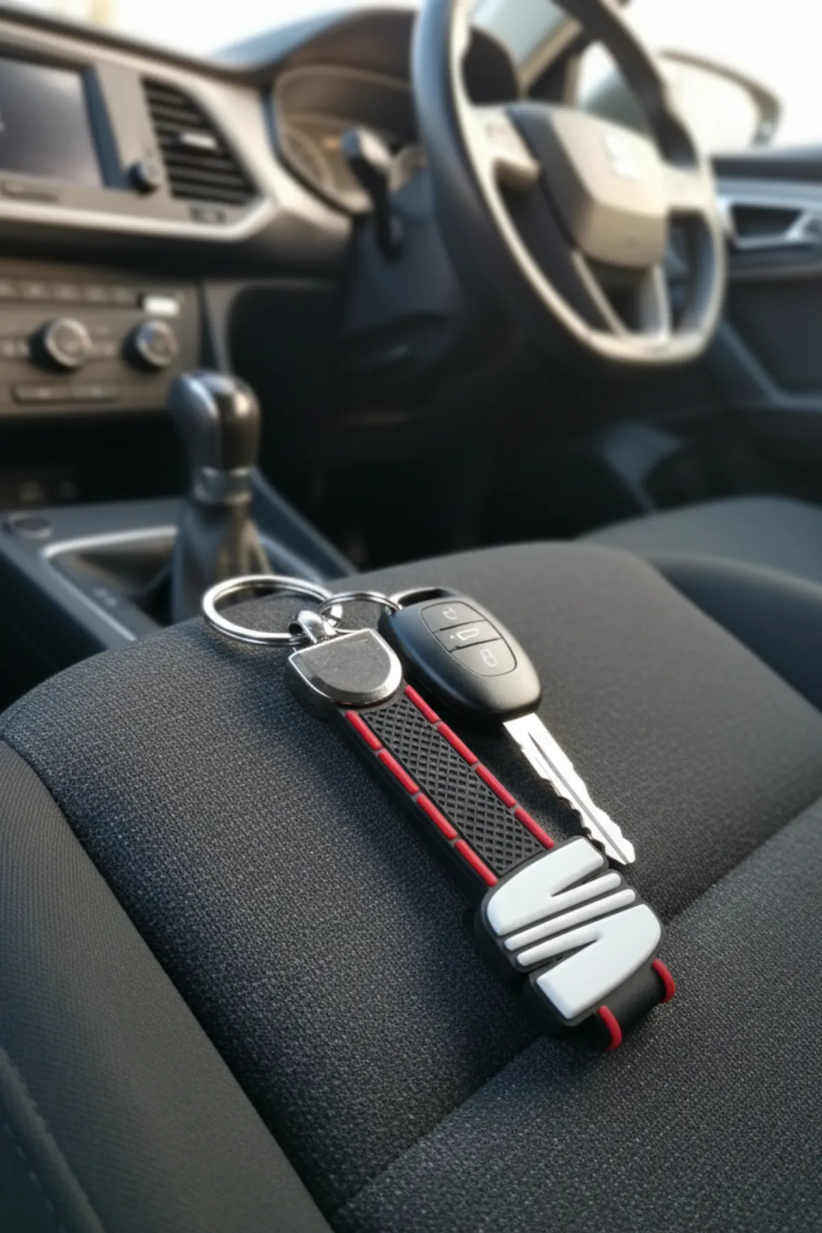 Seat Logolu Silikon Araç Anahtarlık / Şık Ve Dayanıklı Oto Anahtarlık Araba Anahtarı Aksesuarı