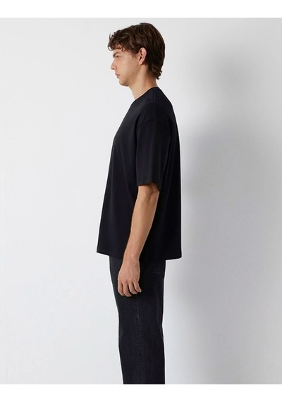 Mavi M0613581-900 Mavi Baskılı T-shirt Erkek Tişort Siyah