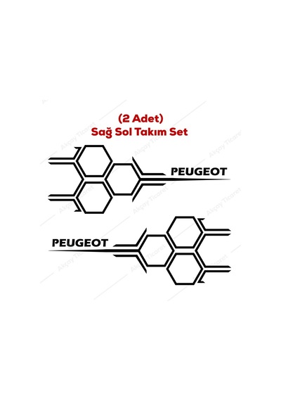 Peugeot Bal Peteği Sticker Peugeot Sticker Peugeot Araba Sticker