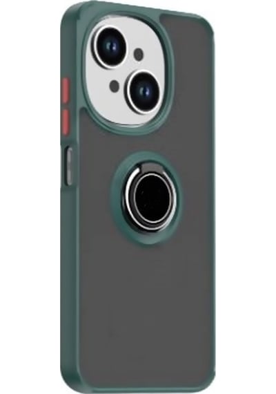 Adige Tecno Spark Go 1 Kılıf Montreal Yüzüklü Arkası Buğulu Yeşil