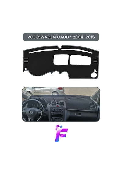Volkswagen Caddy 2004-2015 Araca Özel Torpido Örtüsü Ön Göğüs Kılıfı Tam Koruma B74