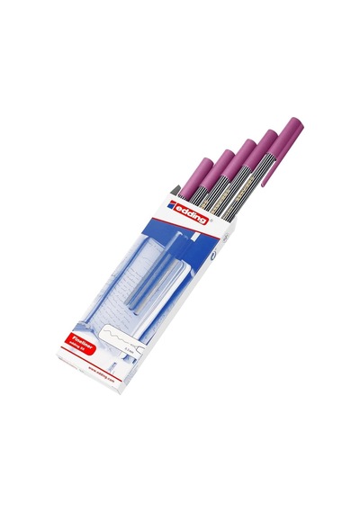Edding 55 Fineliner - Koyu Pembe - 5 Kalem - 0,3 Mm Uç
