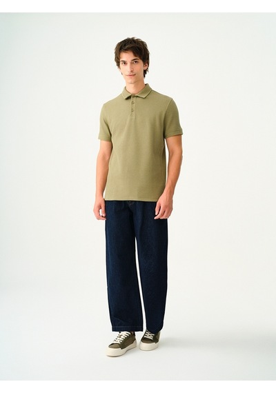 Pleated Jean Balloon Fit Erkek Pantolon Denim