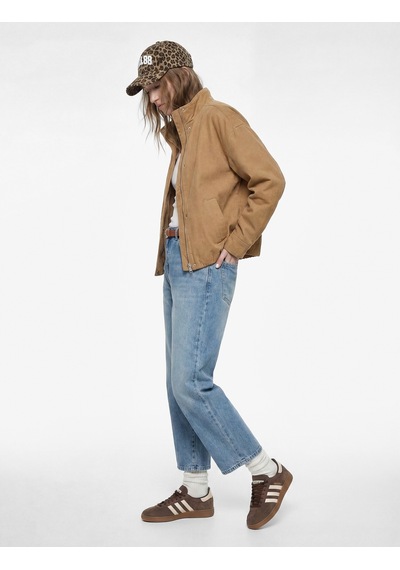 Koton Yüksek Bel Pamuklu Kemerli Kısa Geniş Paça Denim Pantolon - Wide Leg Jean Açık İndigo 6sal40096md