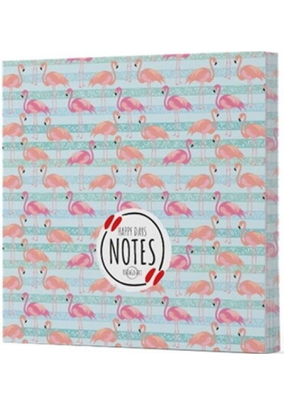 Flamingo 1 Çizgisiz Defter Yan Baskılı Siyah