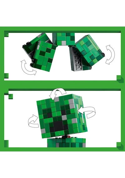 LEGO® Minecraft® Creeper™ 21276 - 10 Yaş ve Üzeri Çocuklar için Video Oyunu Temalı Aksiyon Figürü İçeren Yaratıcı Oyuncak Yapım Seti(665P)