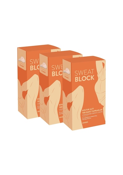 Sweat Block Koltuk Altı Ter Emici Yapraklar Koltuk Altı Pedi 3'lü Set